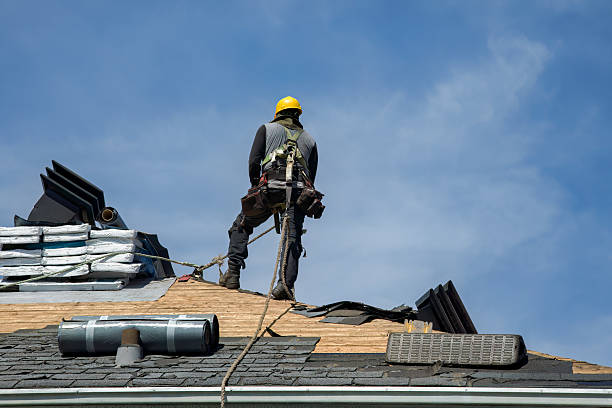 Professional Gutter Installation technician working in Beacon Falls, CT